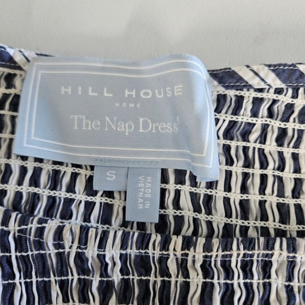 Hill House Home The Ellie Nap Dress Navy Stripe Smocked Maxi Cottagecore Coastal - Picture 5 of 8